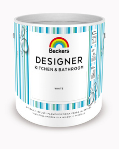 Farba do kuchni i łazienki lateksowa BECKERS Designer Kitchen&Bathroom White mat 2,5l