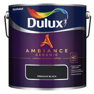 Farba do ścian i sufitów ceramiczna DULUX Ambiance Ceramic Premium Black głęboki mat 2,5l