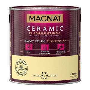 Farba do ścian i sufitów ceramiczna MAGNAT Ceramic piaskowy marmur C51 mat 2,5l
