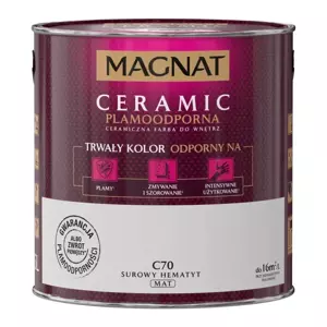 Farba do ścian i sufitów ceramiczna MAGNAT Ceramic surowy hematyt C70 mat 2,5l