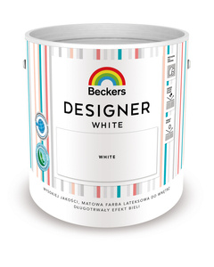 Farba do ścian i sufitów lateksowa BECKERS Designer White mat 2,5l