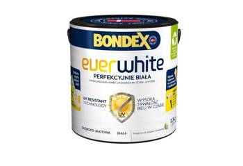 Farba do ścian i sufitów lateksowa BONDEX EVER WHITE biały mat 2,5l
