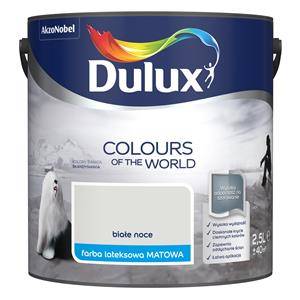Farba do ścian i sufitów lateksowa Dulux Kolory Świata Białe Noce mat 2,5L