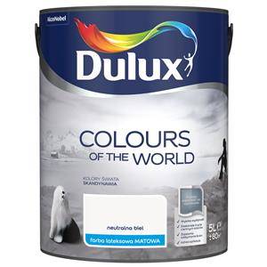 Farba do ścian i sufitów lateksowa Dulux Kolory Świata Neutralna Biel mat 5L