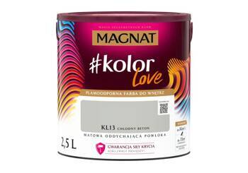 Farba do ścian i sufitów lateksowa MAGNAT #kolorLove KL13 chłodny beton mat 2,5l