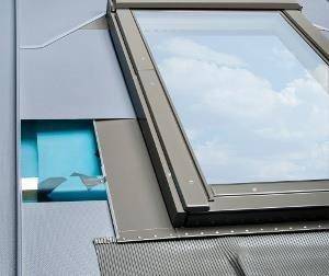 Kołnierz do okna dachowego FAKRO EBV-P RAL 7022 78x180 do blachy panelowej
