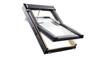 Okno dachowe ROTO Q42C Comfort Tronic 94x98 2-szybowe drewniane solarne