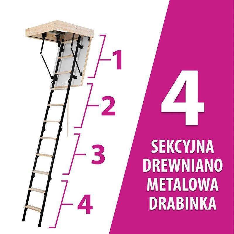 Schody Strychowe Magnetic Neo Step Micro 80x60 Schody Schody Strychowe Z Metalowo Drewniana Drabina Schody Schody Strychowe Magnetic Neo Schody Strychowe Drewniane Magnetic Neo Promocje Magnetic Promocje