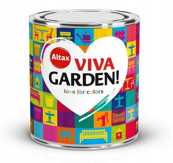 Emalia renowacyjna do domu i ogrodu ALTAX Viva Garden słonecznikowy ogród półmat 0,75l