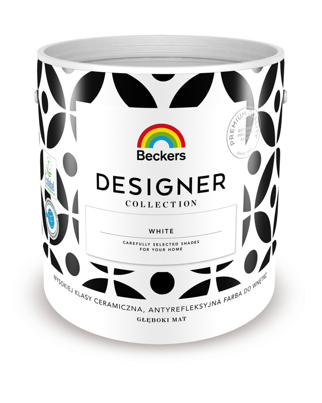 Farba do ścian i sufitów ceramiczna BECKERS Designer Collection White mat 2,5l NOWOŚĆ
