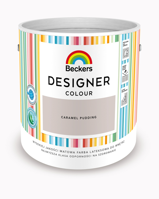 Farba do ścian i sufitów lateksowa BECKERS Designer Colour Caramel Pudding mat 2,5l