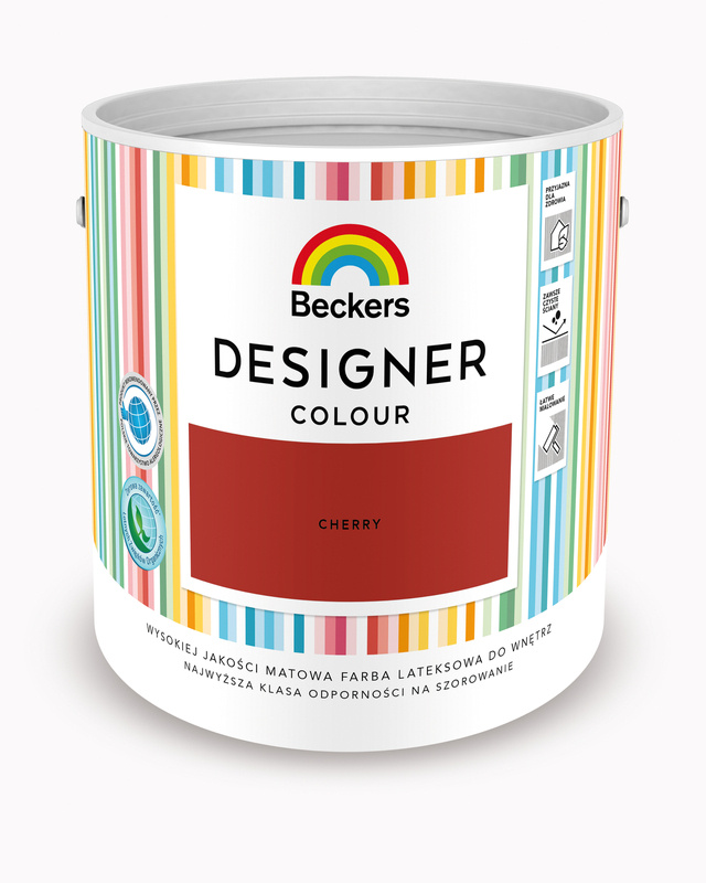 Farba do ścian i sufitów lateksowa BECKERS Designer Colour Cherry mat 2,5l