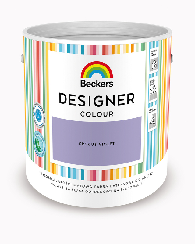 Farba do ścian i sufitów lateksowa BECKERS Designer Colour Crocus Violet mat 2,5l