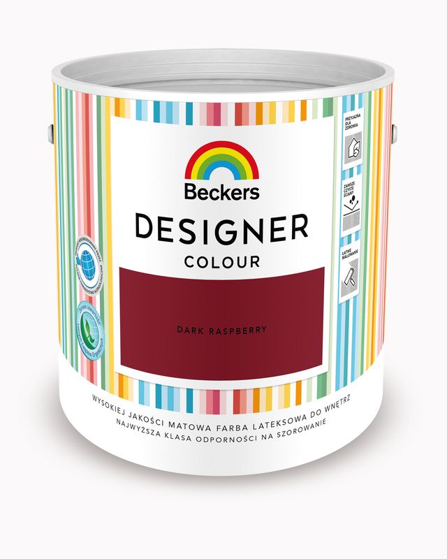Farba do ścian i sufitów lateksowa BECKERS Designer Colour Dark Raspberry mat 2,5l