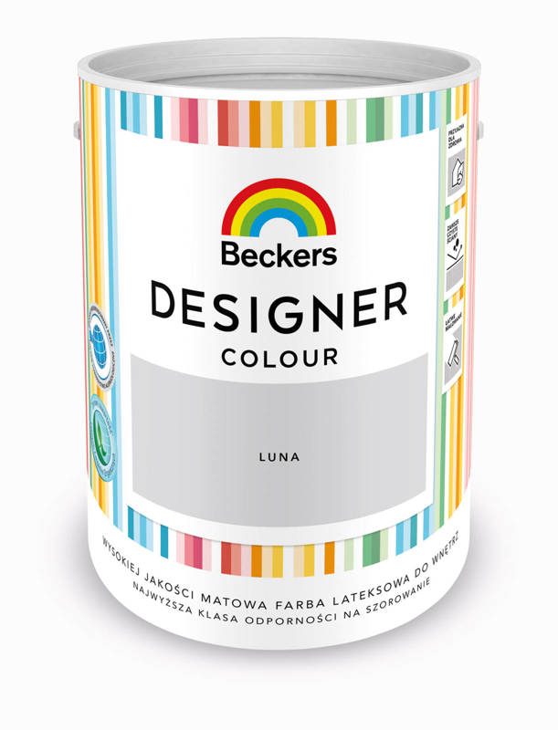 Farba do ścian i sufitów lateksowa BECKERS Designer Colour Luna mat 5l