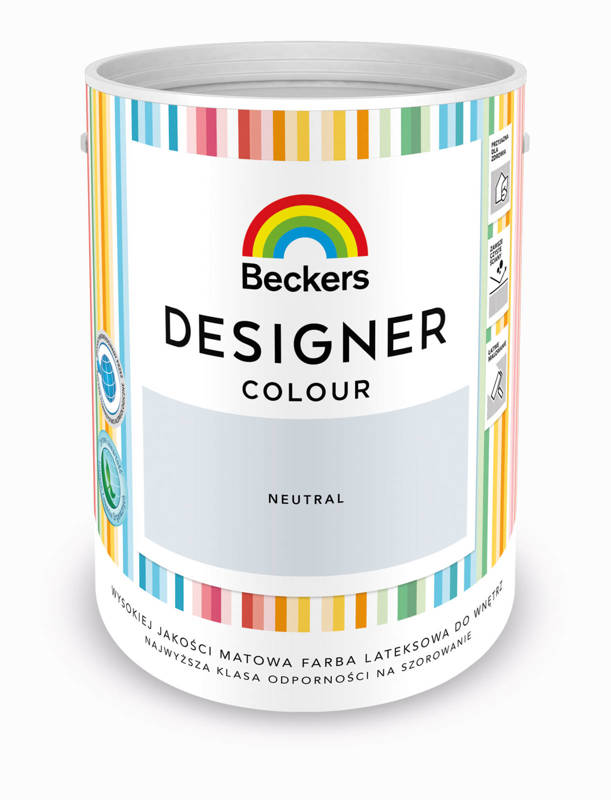 Farba do ścian i sufitów lateksowa BECKERS Designer Colour Neutral mat 5l