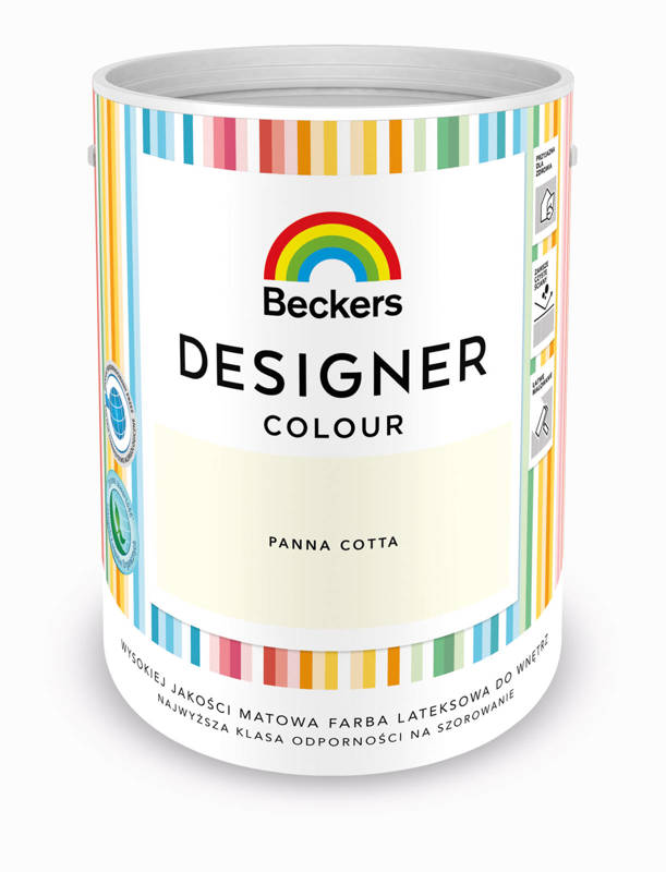 Farba do ścian i sufitów lateksowa BECKERS Designer Colour Panna Cotta mat 5l