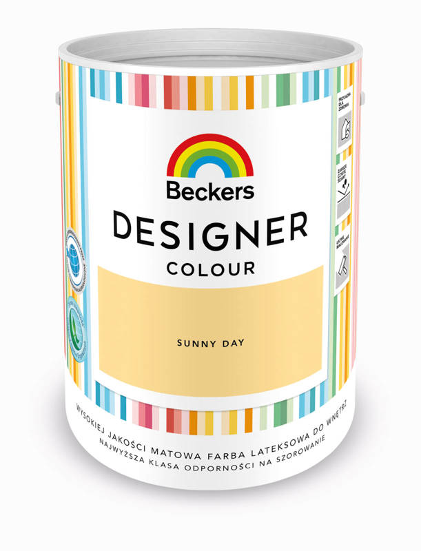 Farba do ścian i sufitów lateksowa BECKERS Designer Colour Sunny Day mat 5l