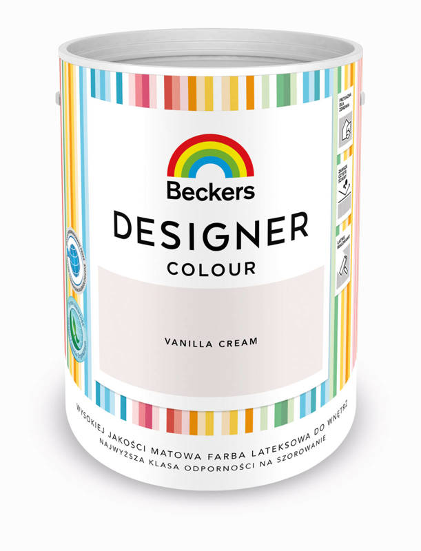 Farba do ścian i sufitów lateksowa BECKERS Designer Colour Vanilla Cream mat 5l
