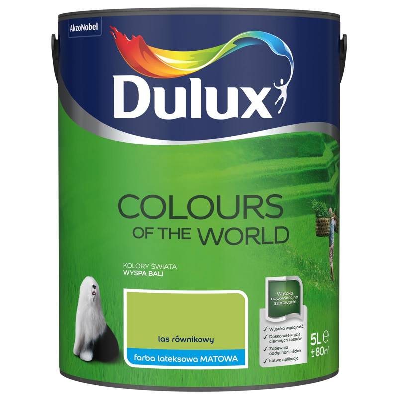Farba do ścian i sufitów lateksowa Dulux Kolory Świata Las Równikowy mat 5L