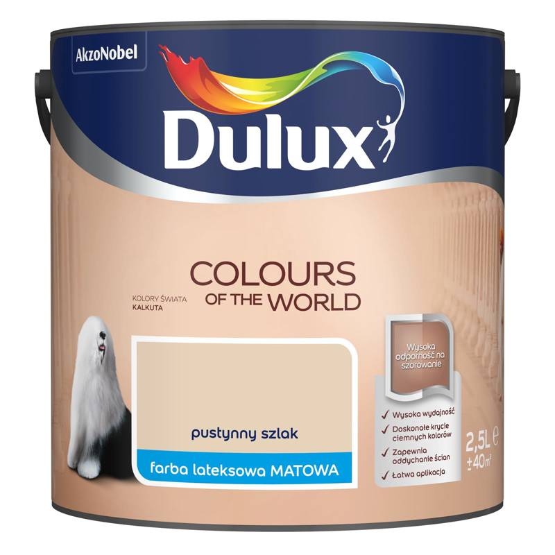 Farba do ścian i sufitów lateksowa Dulux Kolory Świata Pustynny Szlak mat 2,5L