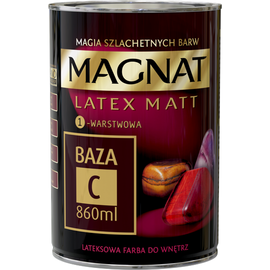 Farba do ścian i sufitów lateksowa MAGNAT Latex Matt baza C mat 0,86l