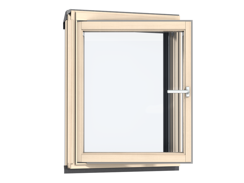 Okno dachowe kolankowe VELUX VFA MK35 2066 78x95 3-szybowe drewniane