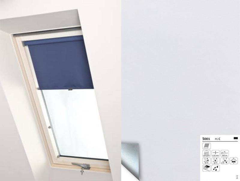 Roleta na okno dachowe OKPOL CLASSIC D12Z 78x98 zaciemniająca biała (S001)