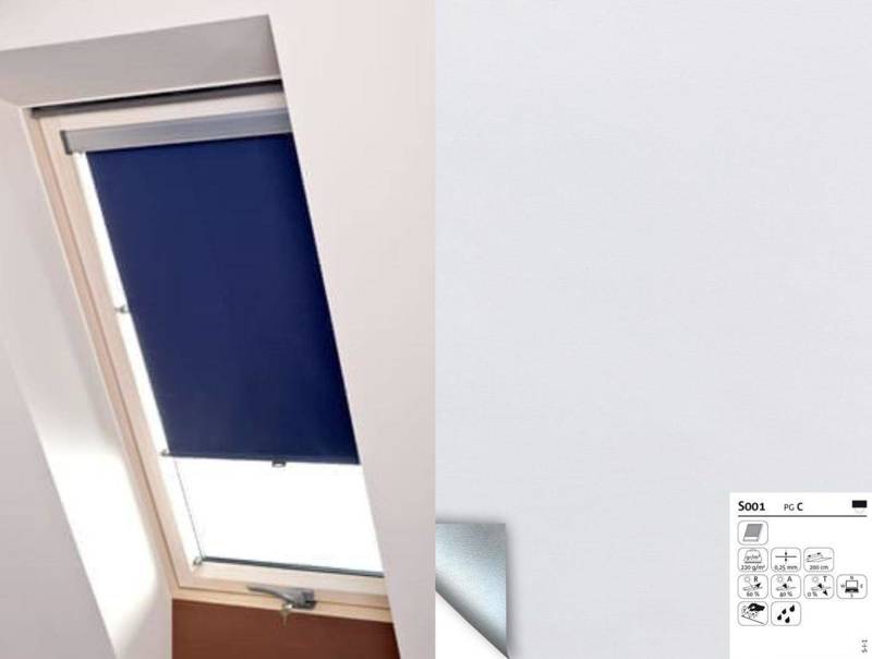 Roleta na okno dachowe OKPOL DECOMATIC D33ZW 55x78 zaciemniająca biała (S001)